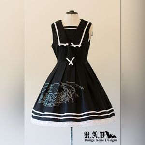 Rouge Aerie Designs Nightmare Rising cthulhu dress Lolita goth cosplay rare